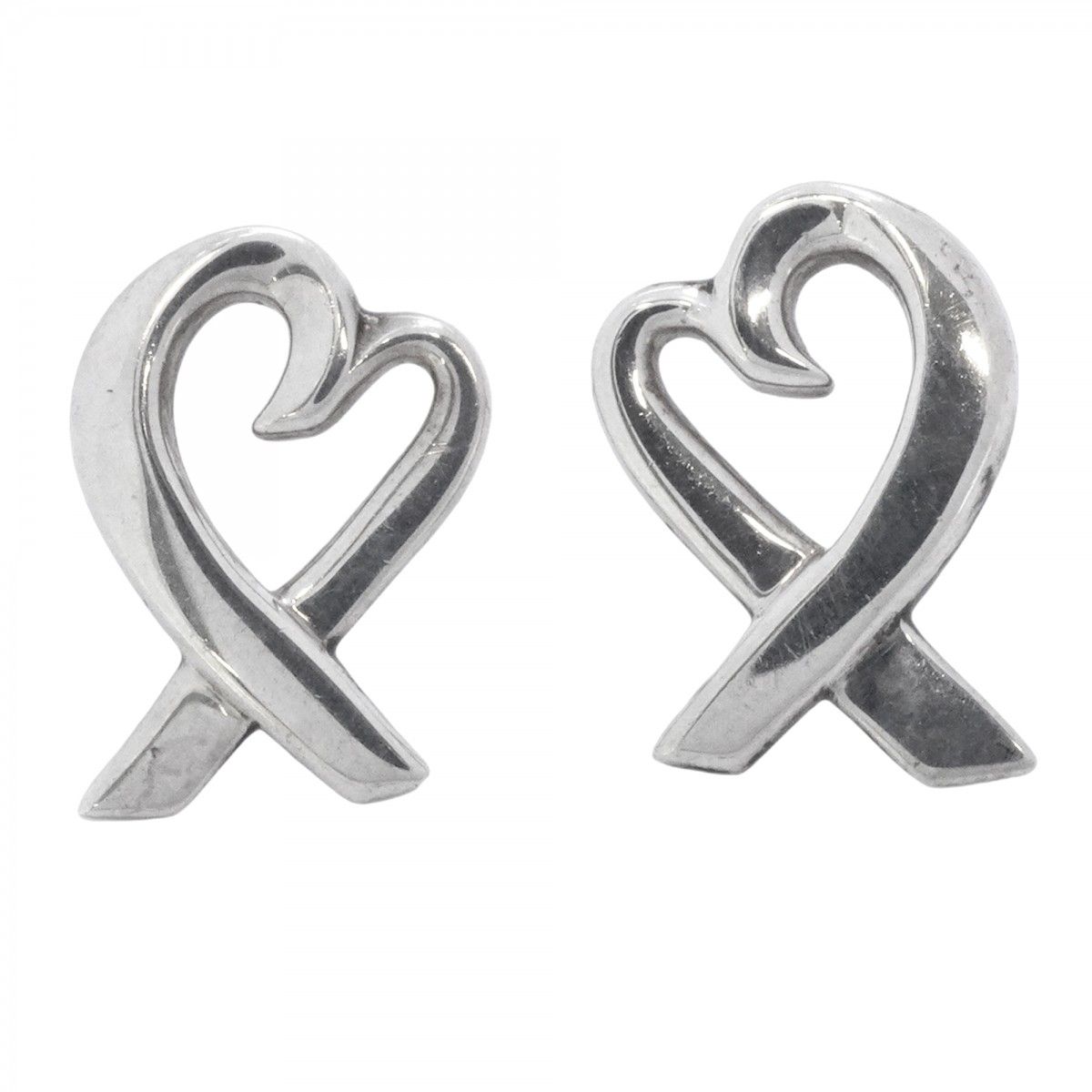 5job0608】ティファニー ピアス ラビングハート シルバー925【中古