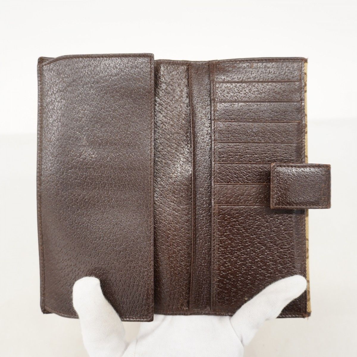 5oe6237】グッチ 長財布 GGキャンバス 112715 キャンバス ブラウン