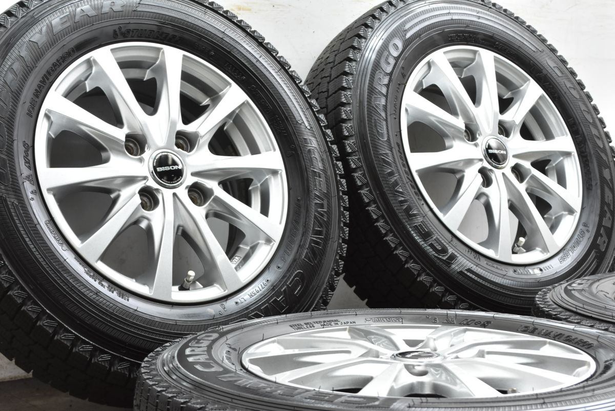 バリ溝 BISOＮ 14 in 5 J 42 PCD 114 3 グッドイヤー アイスナビカーゴ 165 80 R 97 95 N NV 200 バネット ADバン