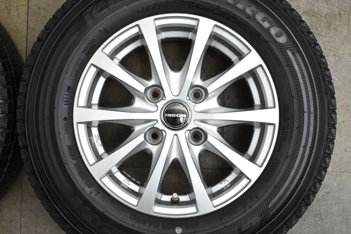  バリ溝 BISOＮ 14 in 5 J 42 PCD 114 3 グッドイヤー アイスナビカーゴ 165 80 R 97 95 N NV 200 バネット ADバン 14インチ タイヤ ホイールセット