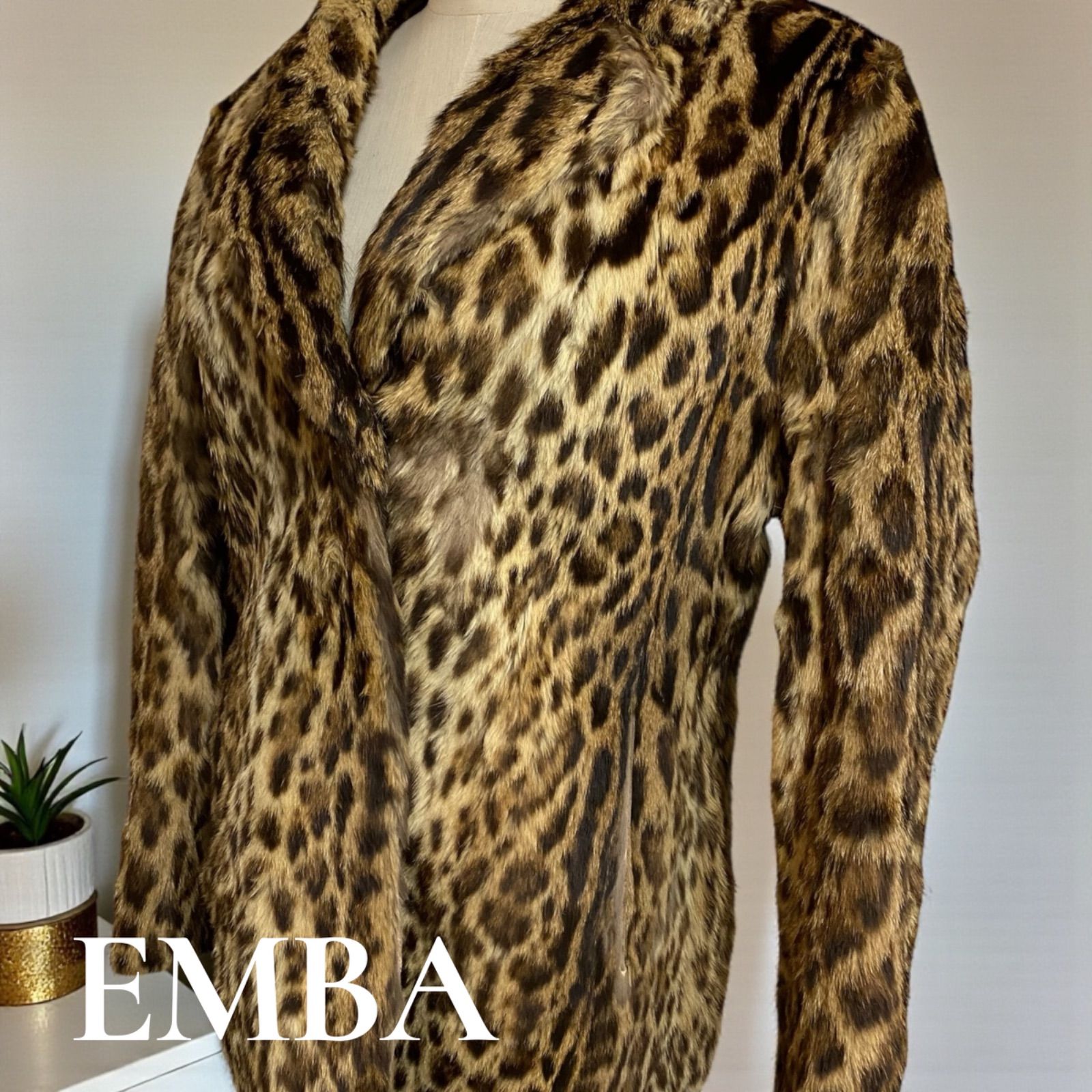 EMBA リアルファーコート EMBA リアルファージャケット ラビットファーコート毛 レディース