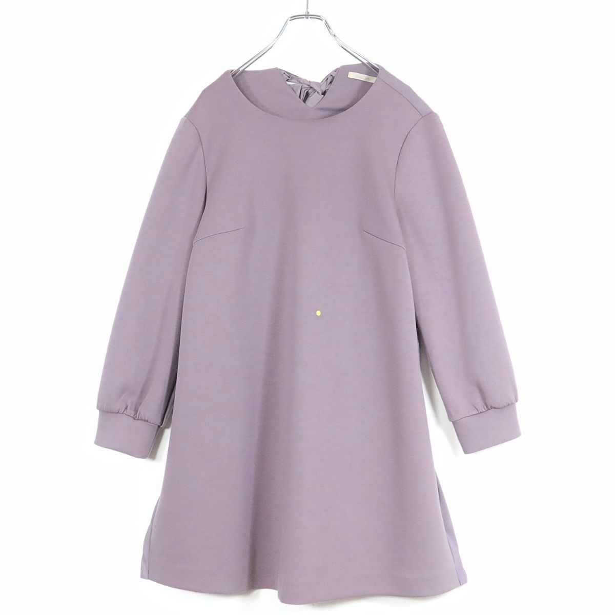 ローズティアラ☆チュニック ワンピース 大きいサイズ42 薄紫系 バック