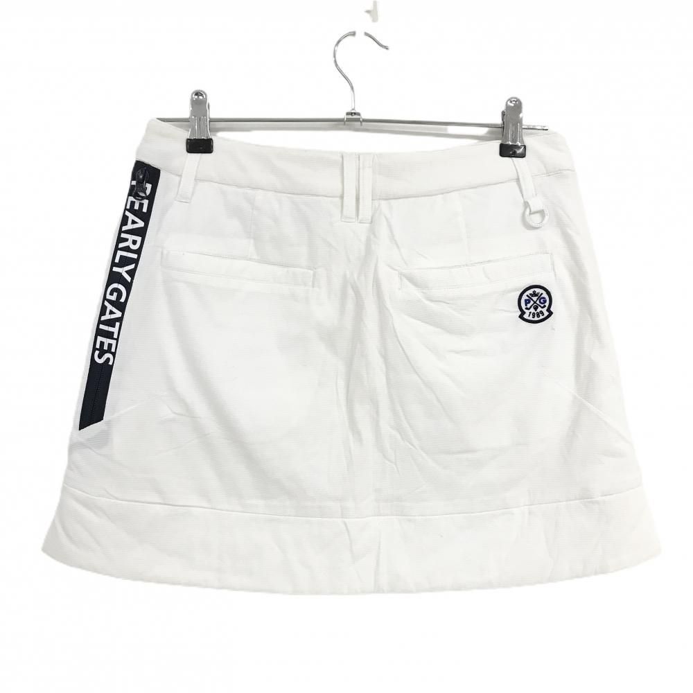 パーリーゲイツ 中綿スカート 白 サイドロゴ レディース 1(M) ゴルフ