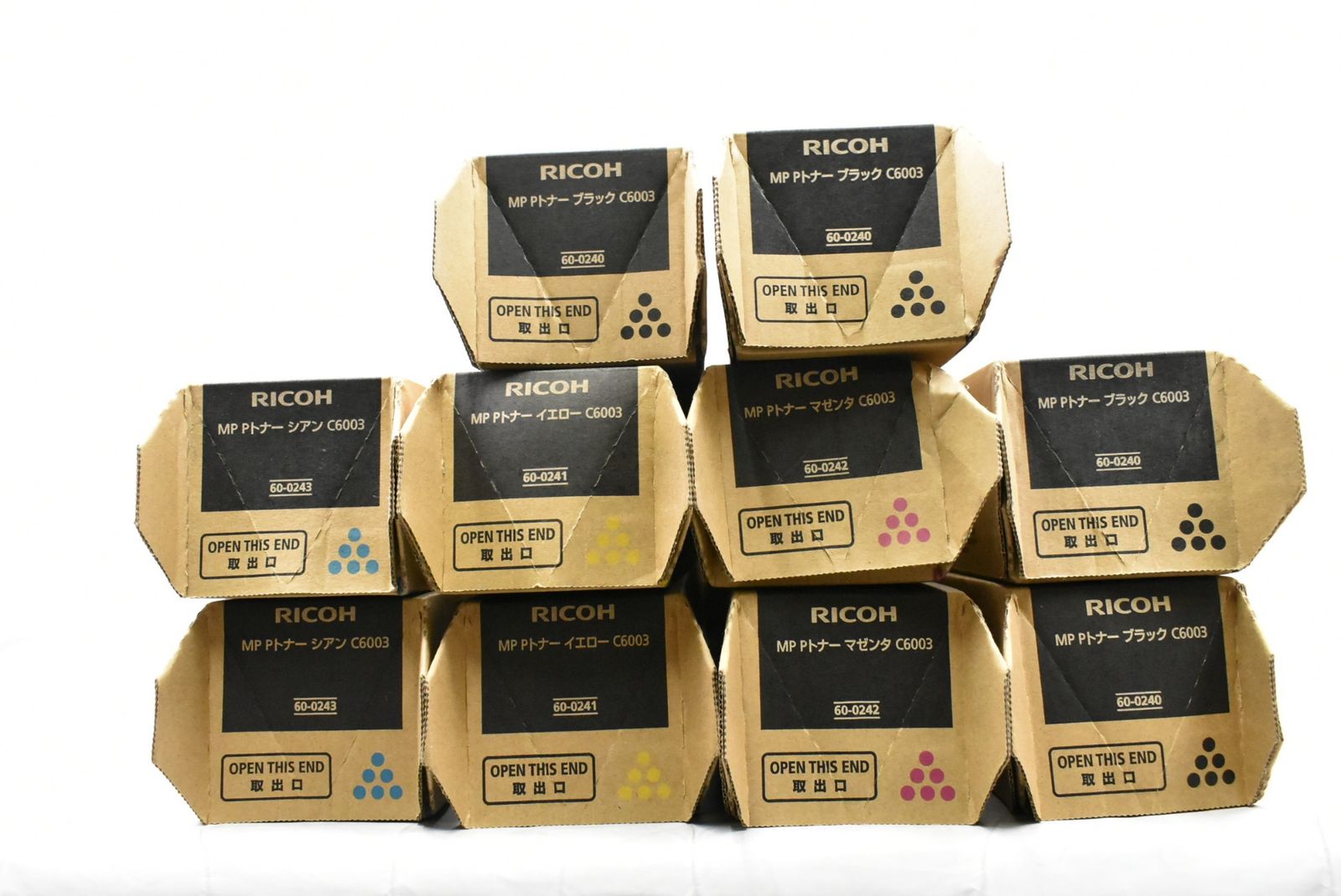 リコー トナー C 6003 10本 シアン マゼンタ イエロー ブラック RICOH L 155 byebye