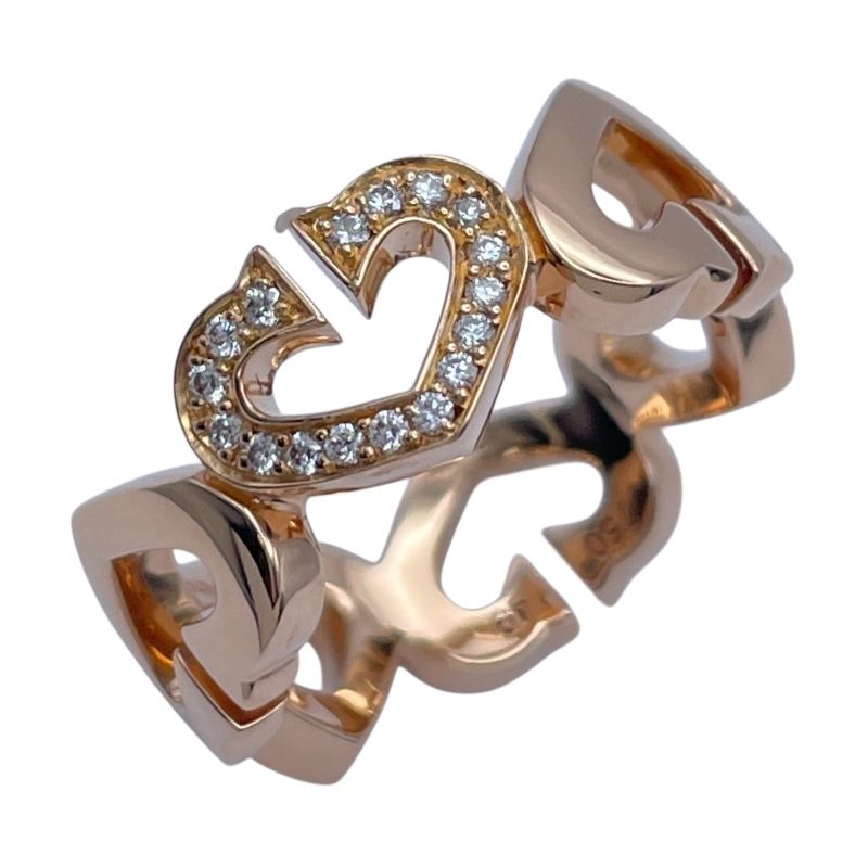 カルティエ Cartier Cハートダイヤリング ピンクゴールド 750 ジュエリー