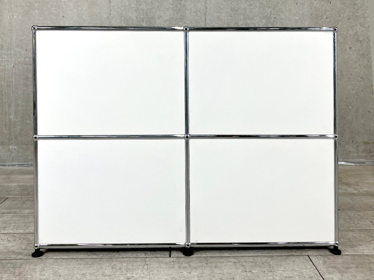 USMハラー□2連2段キャビネット□ピュアホワイト□サイドボード