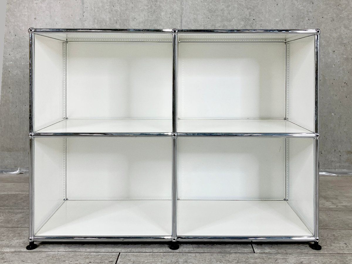 USMハラー□2連2段キャビネット□ピュアホワイト□サイドボード