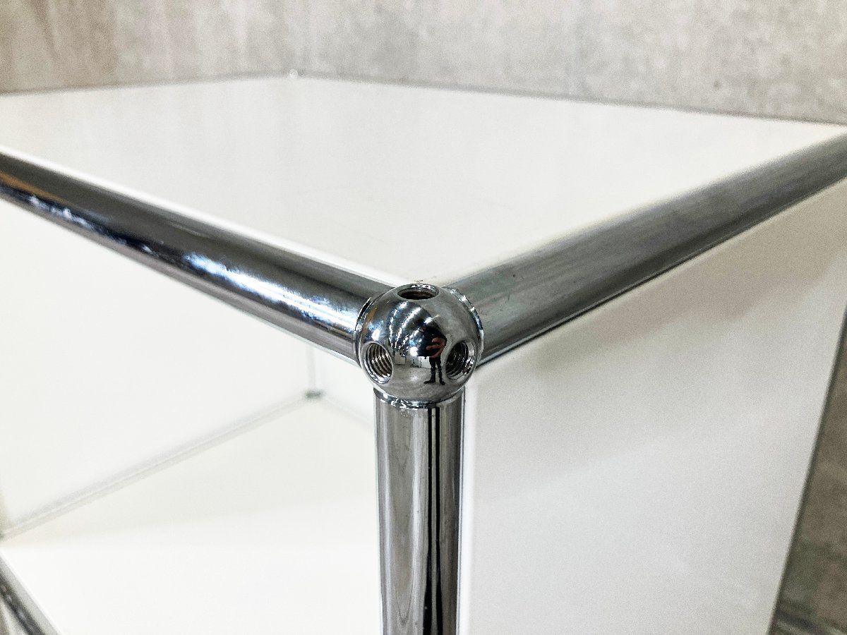 USMハラー□1連2段キャビネット/サイドワゴン□ピュアホワイト□D350