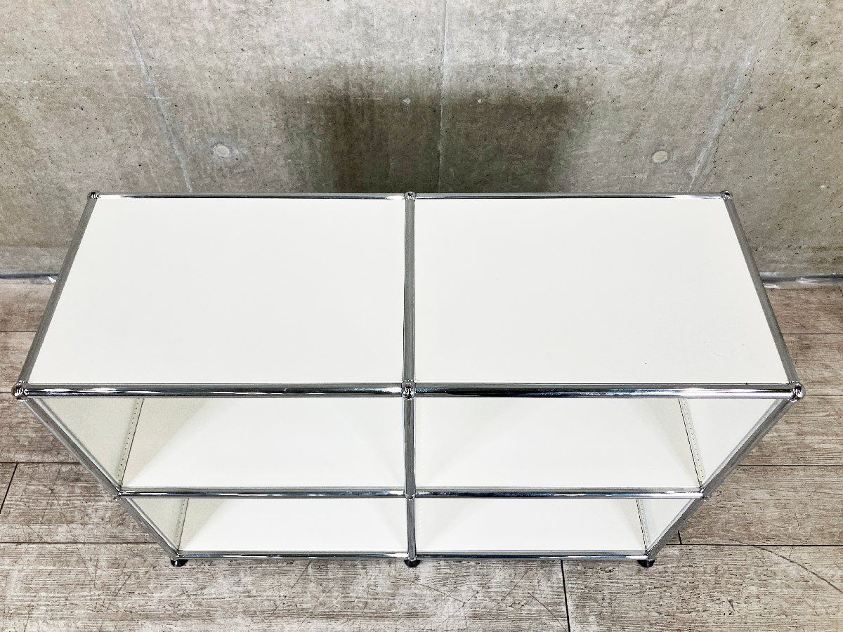 USMハラー□2連2段キャビネット□ピュアホワイト□サイドボード