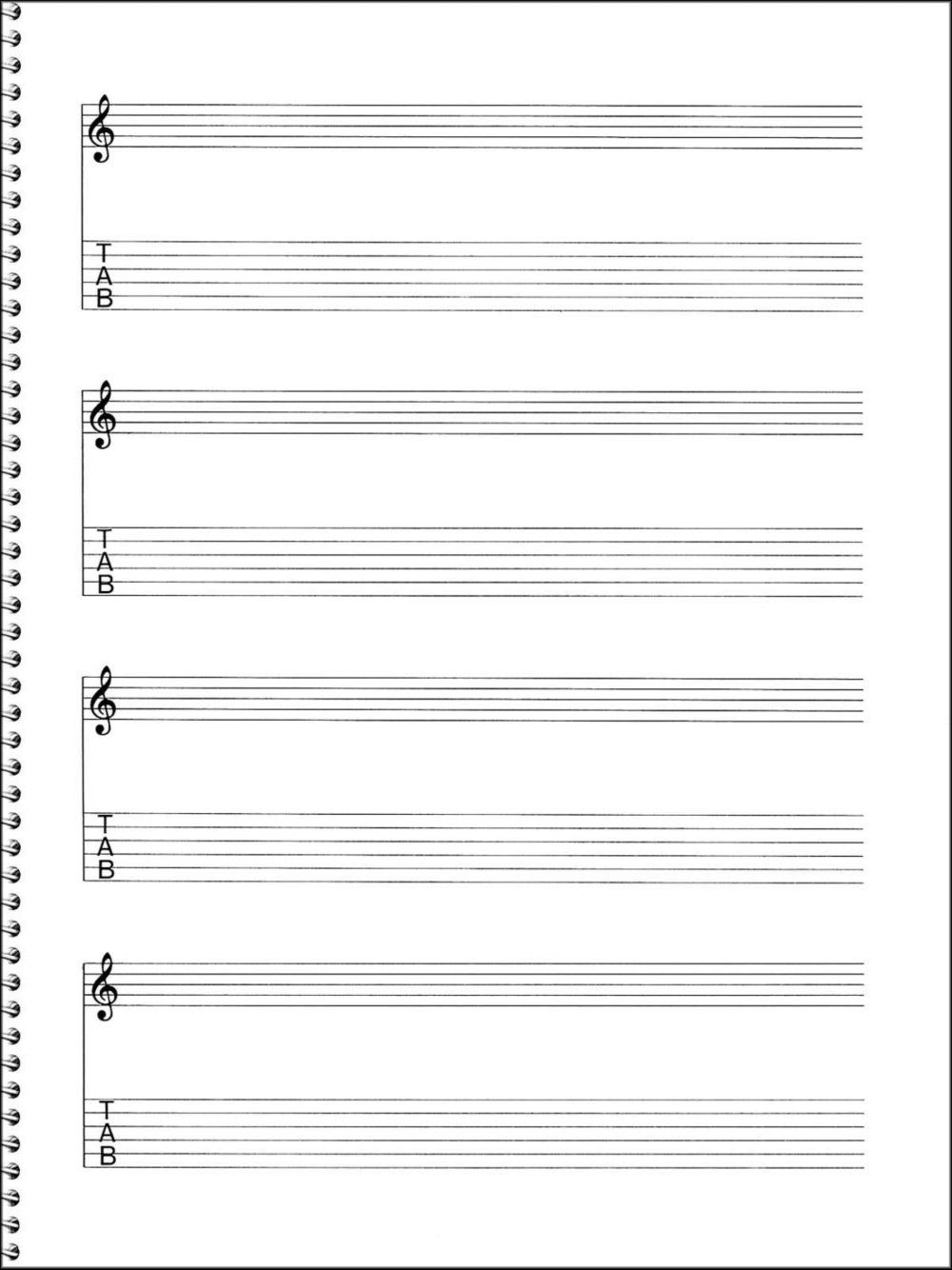 Music Sales Passantino Guitar Manuscript Paper Spiral pad 159 4 Sta 品