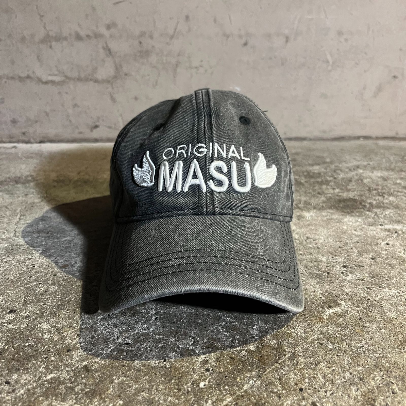 MASU 24aw ORIGINAL MASU CAP FADED BLACK エムエーエスユー 2024aw 