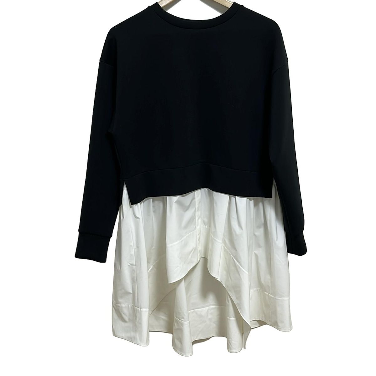 LE PHIL ルフィル チュニック サイズF レディース - 黒×白 長袖