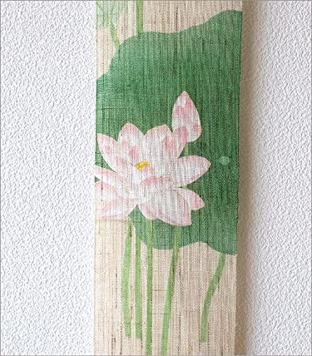 タペストリー おしゃれ 壁掛け 和風 和モダン 麻 縦長 細長い 細タペストリー 蓮一輪 3 a c 5 25 その他 キッチン 食器