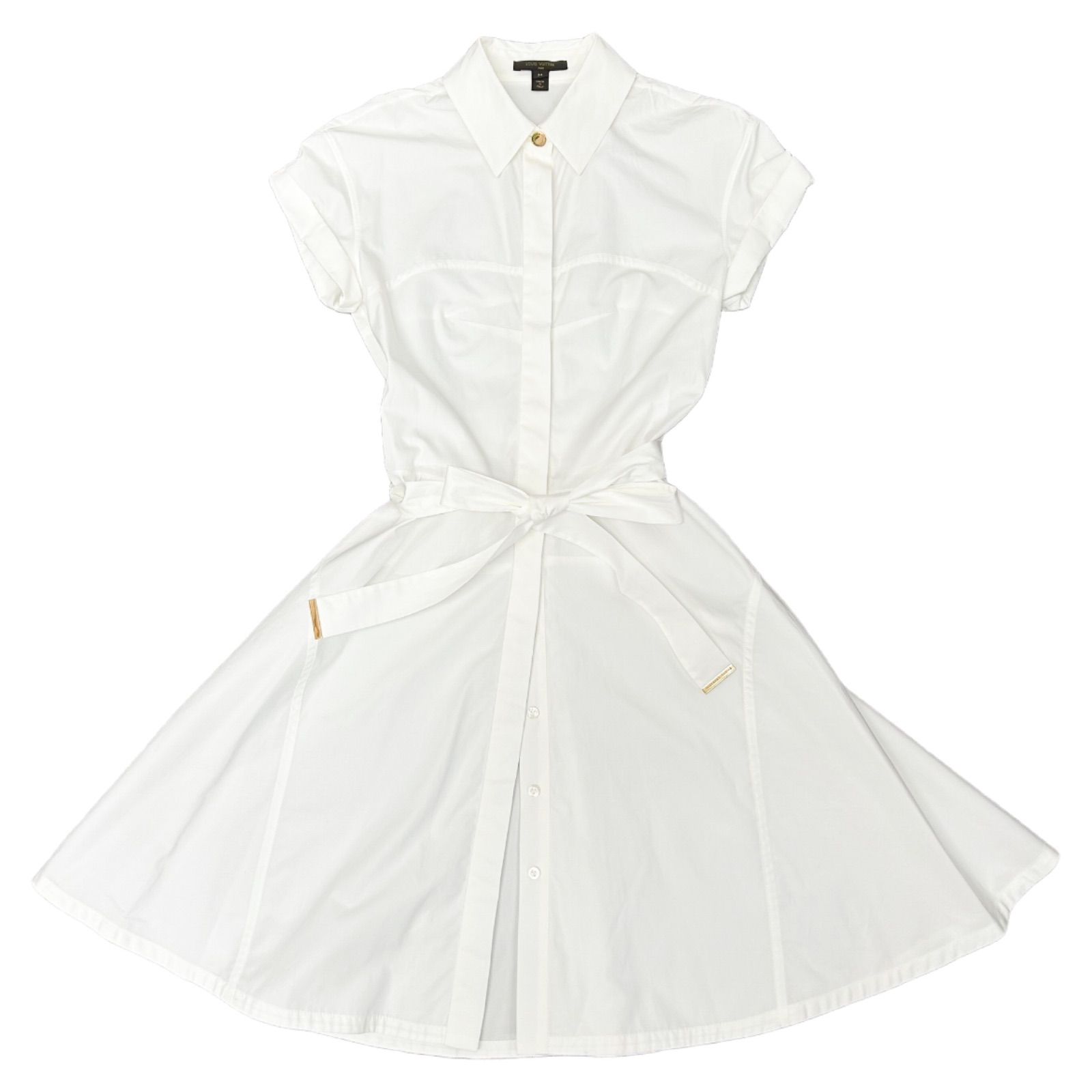 LOUIS VUITTON ルイ・ヴィトン ワンピース シャツ ホワイト 34 14SS