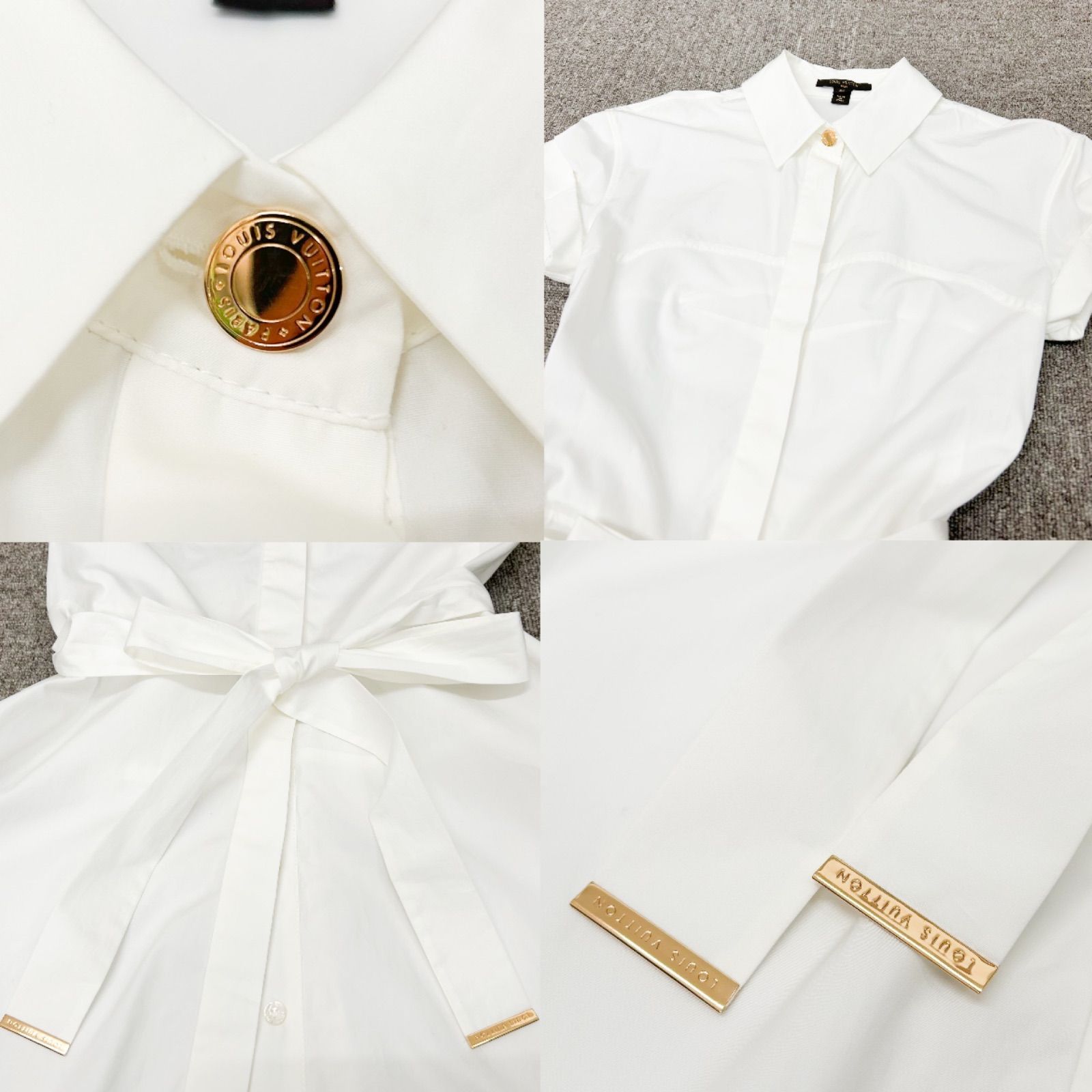 LOUIS VUITTON ルイ・ヴィトン ワンピース シャツ ホワイト 34 14SS