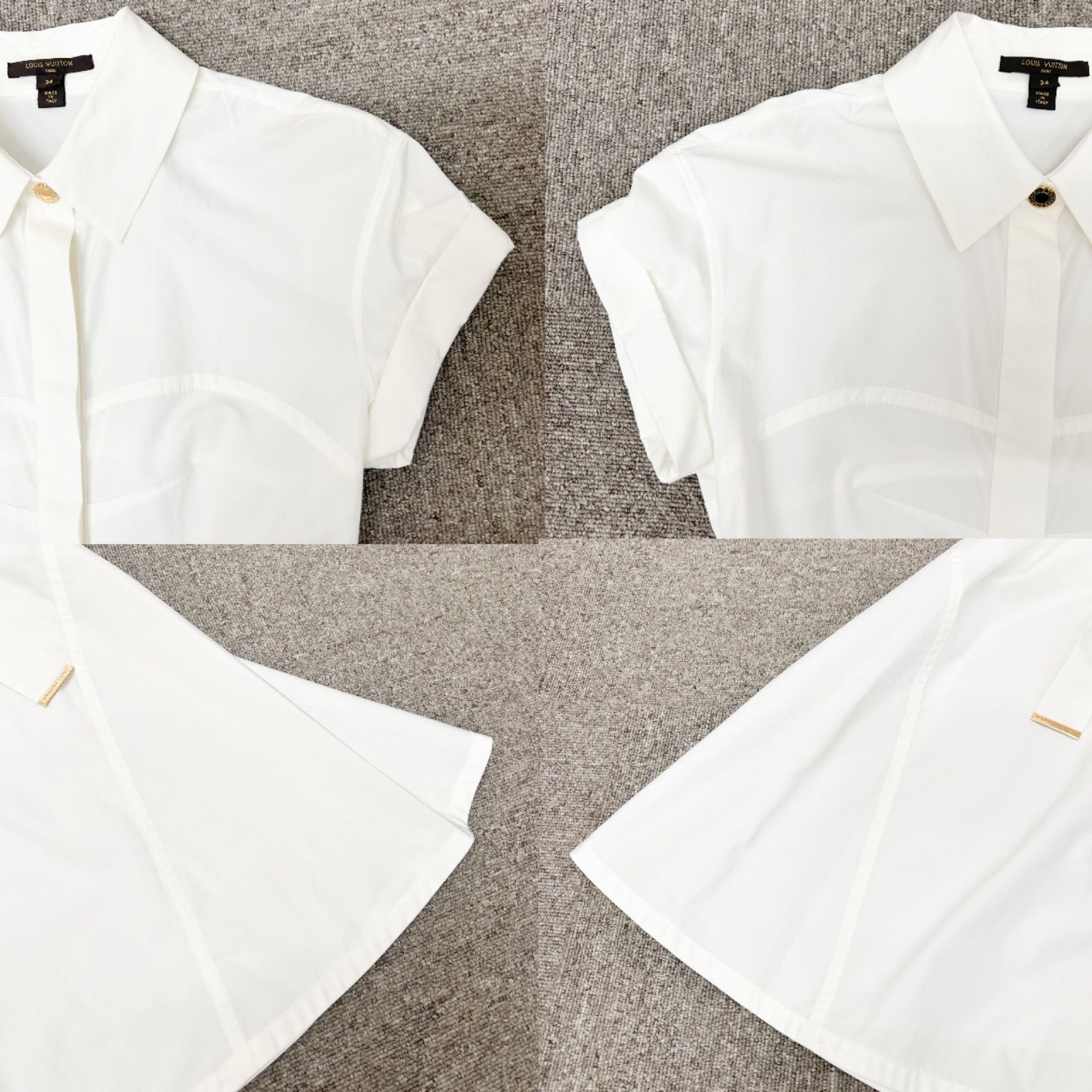 LOUIS VUITTON ルイ・ヴィトン ワンピース シャツ ホワイト 34 14SS
