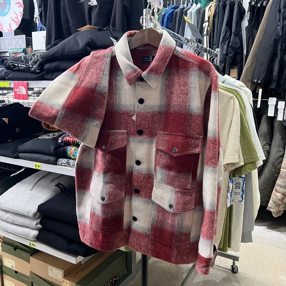 1点ずつ STEER ステア⚫︎長袖 肉厚 チェック シャツ ジャケット modemdesign モデムデザイン M L