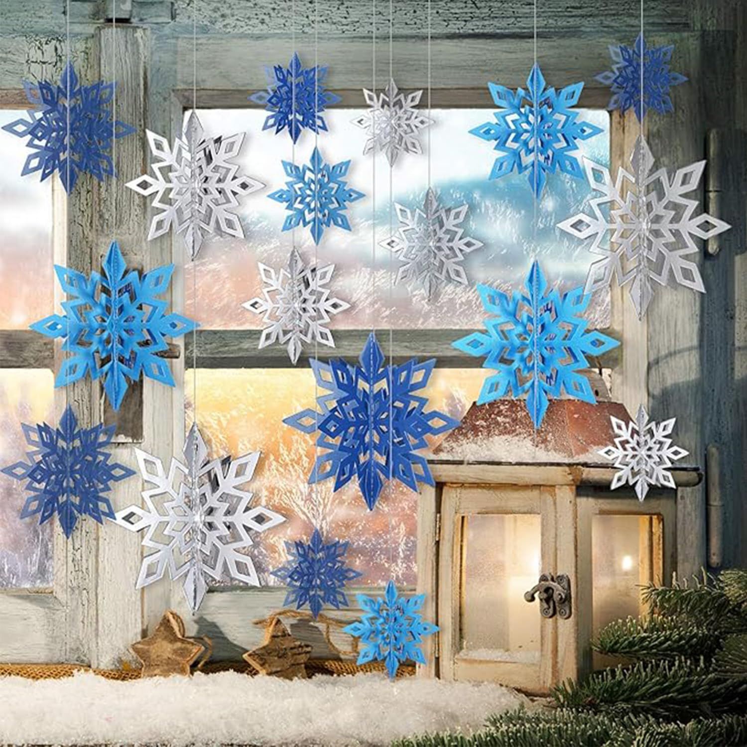 クリスマス 飾り付けセット スノーフレーク クリスマス オーナメント