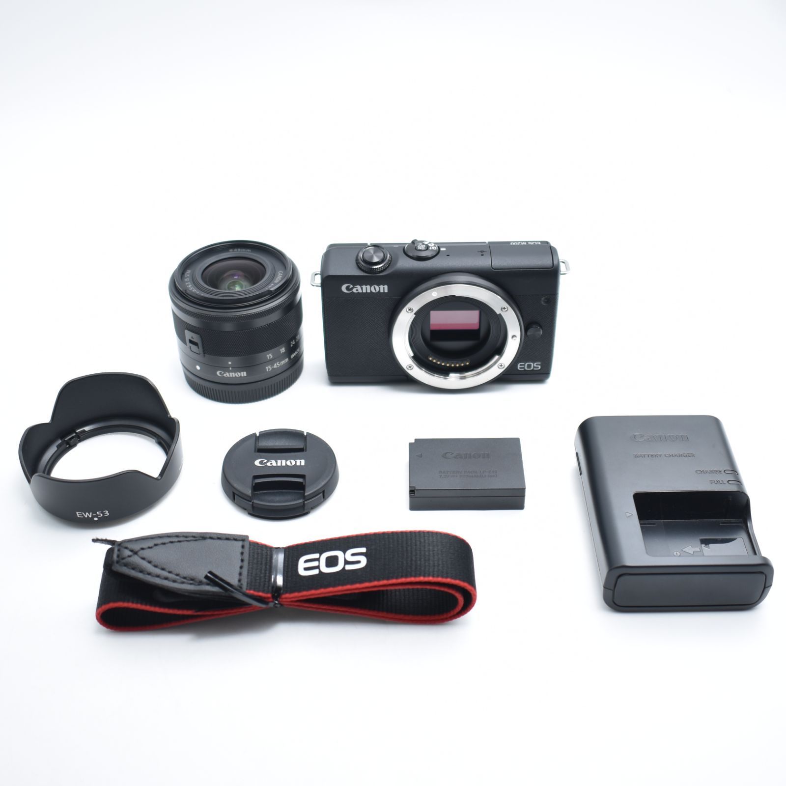 B 10014 Canon ミラーレス一眼カメラ EOS M 200 標準ズームキット ブラック