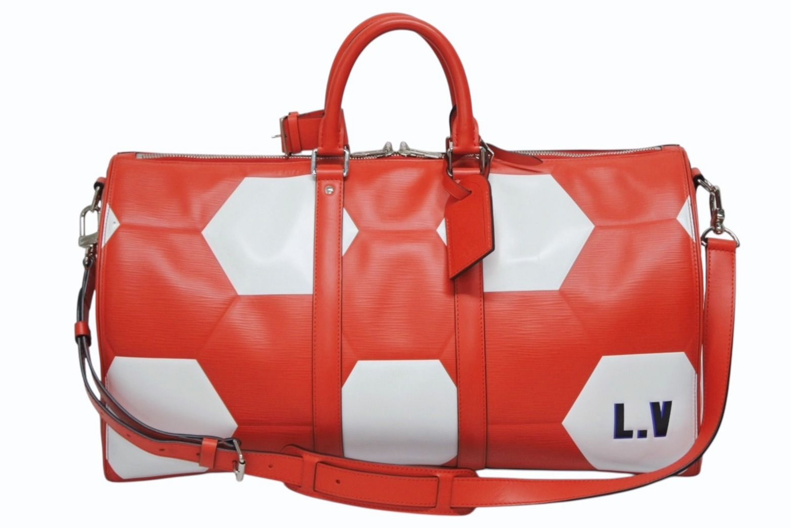 LOUIS VUITTON ルイヴィトン ボストンバッグ M 52121 キーポルバンドリエール50 ワールドカップ レッド 4 b 009853