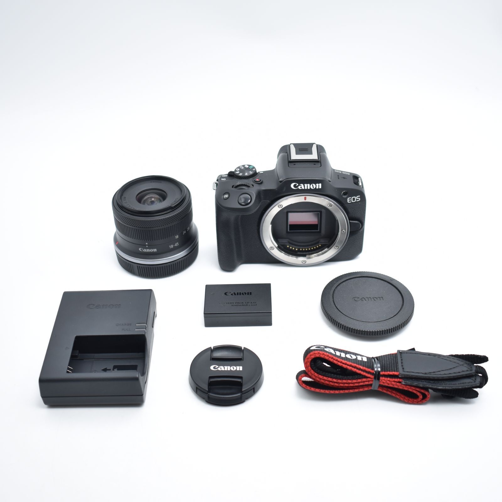 B 9762 Canon ミラーレス一眼カメラ EOS R 50 標準ズームレンズキット RF S 18 45 ブラック APS C 約375 g
