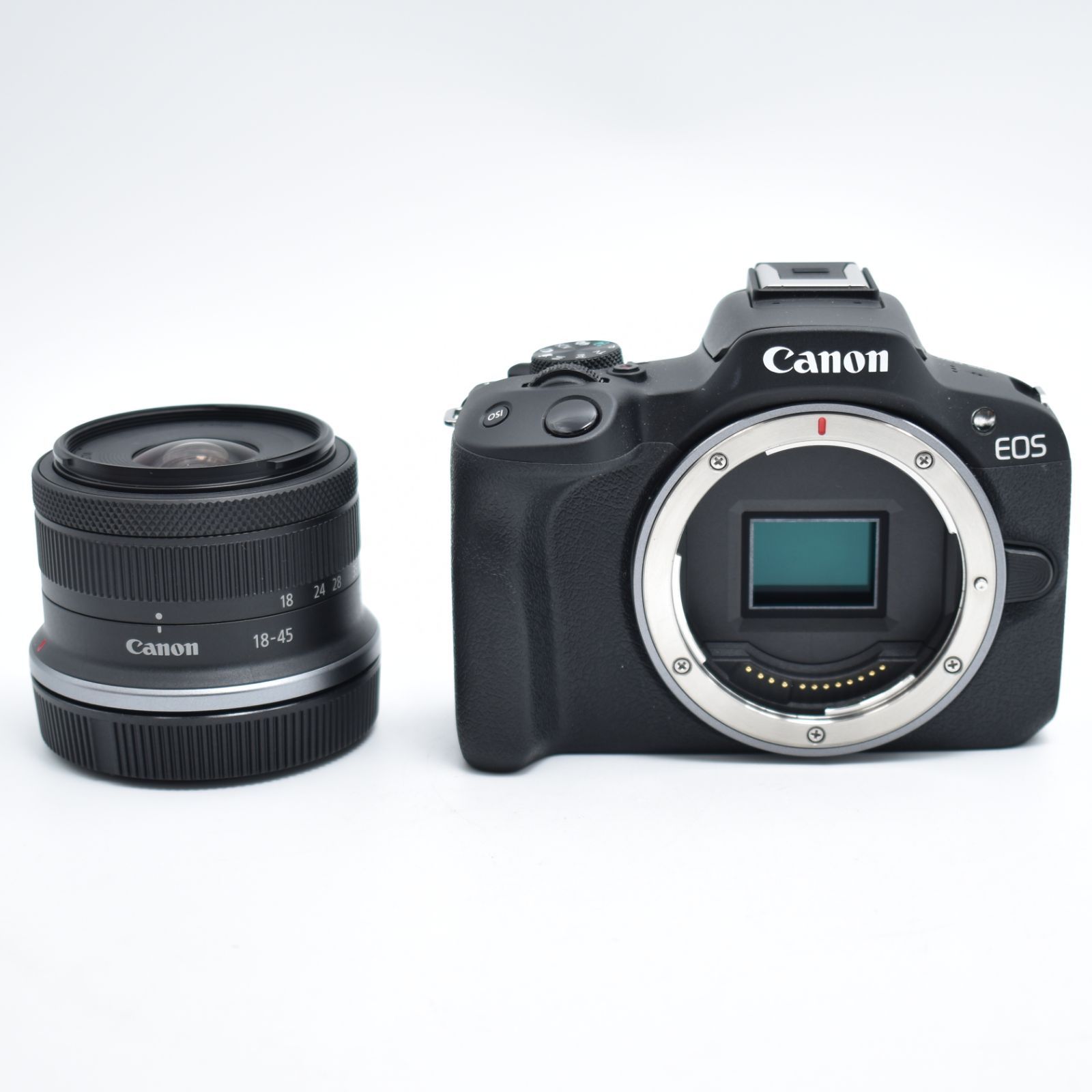 B 9762 Canon ミラーレス一眼カメラ EOS R 50 標準ズームレンズキット RF S 18 45 ブラック APS C 約375 g