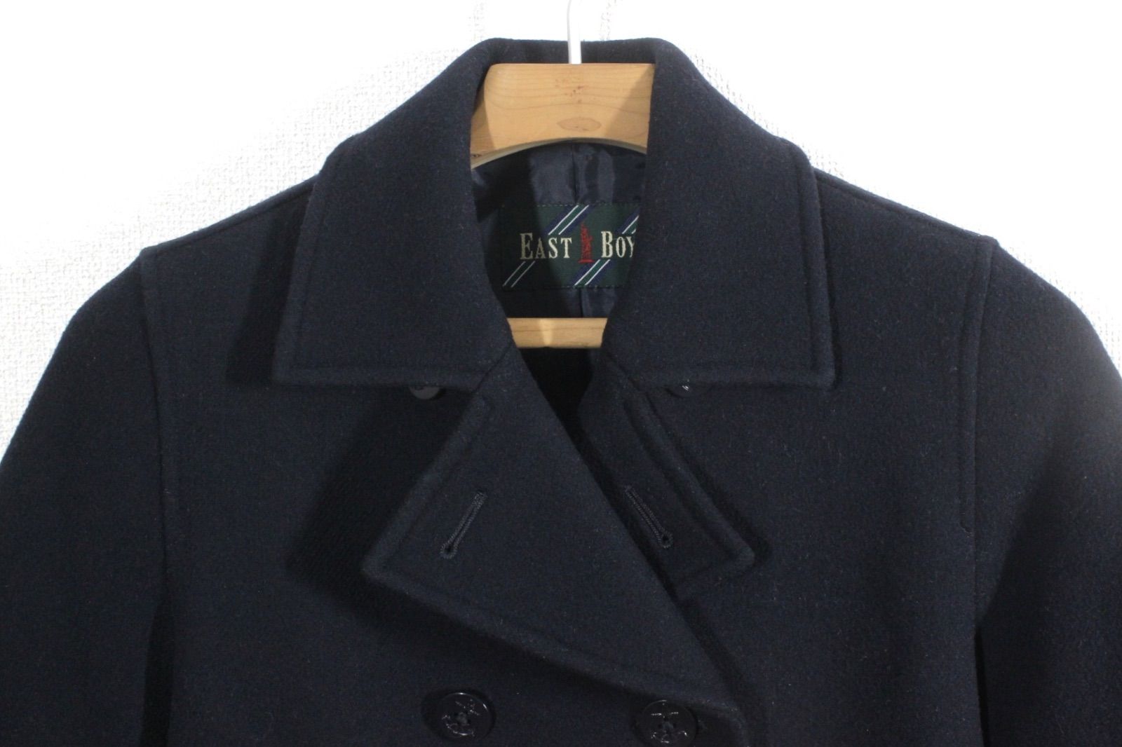 【タグ付・極美品】EAST BOY イーストボーイ　ピーコート　ネイビー　１３ 54【美品】イーストボーイ ピーコート 11 ダークネイビー 濃紺 L 女子