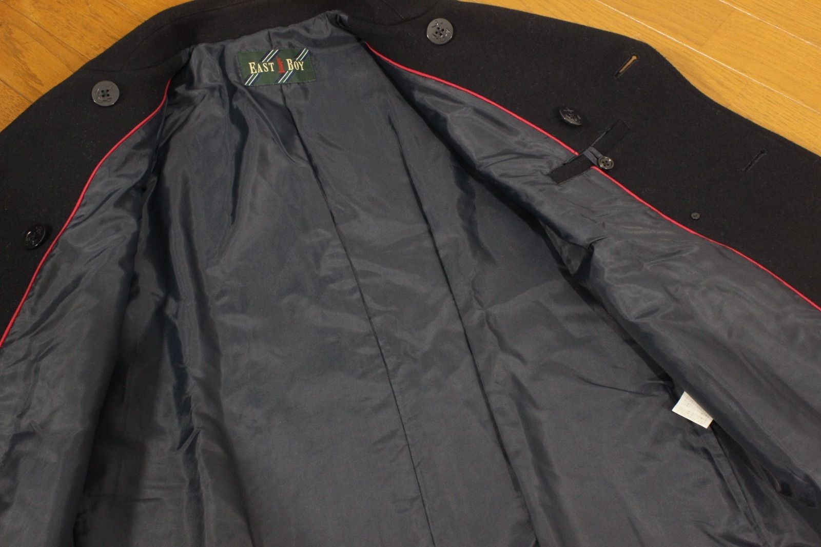 54【美品】イーストボーイ ピーコート 11 ダークネイビー 濃紺 L 女子