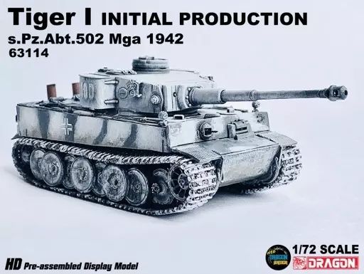 中古】ミニカー 1/72 WW.II ドイツ軍 ティーガーI 極初期生産型 第502