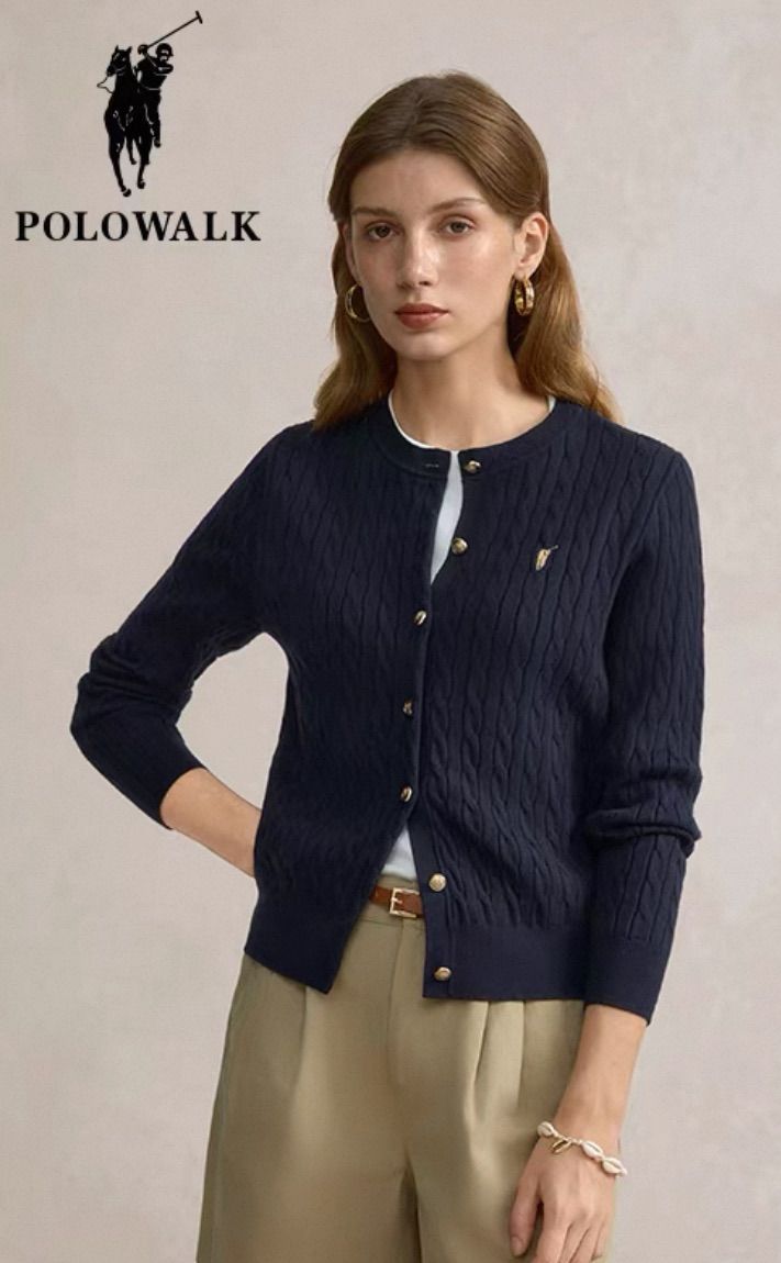 polo walk ケーブルニットカーディガン polo walk ケーブルニットカーディガン