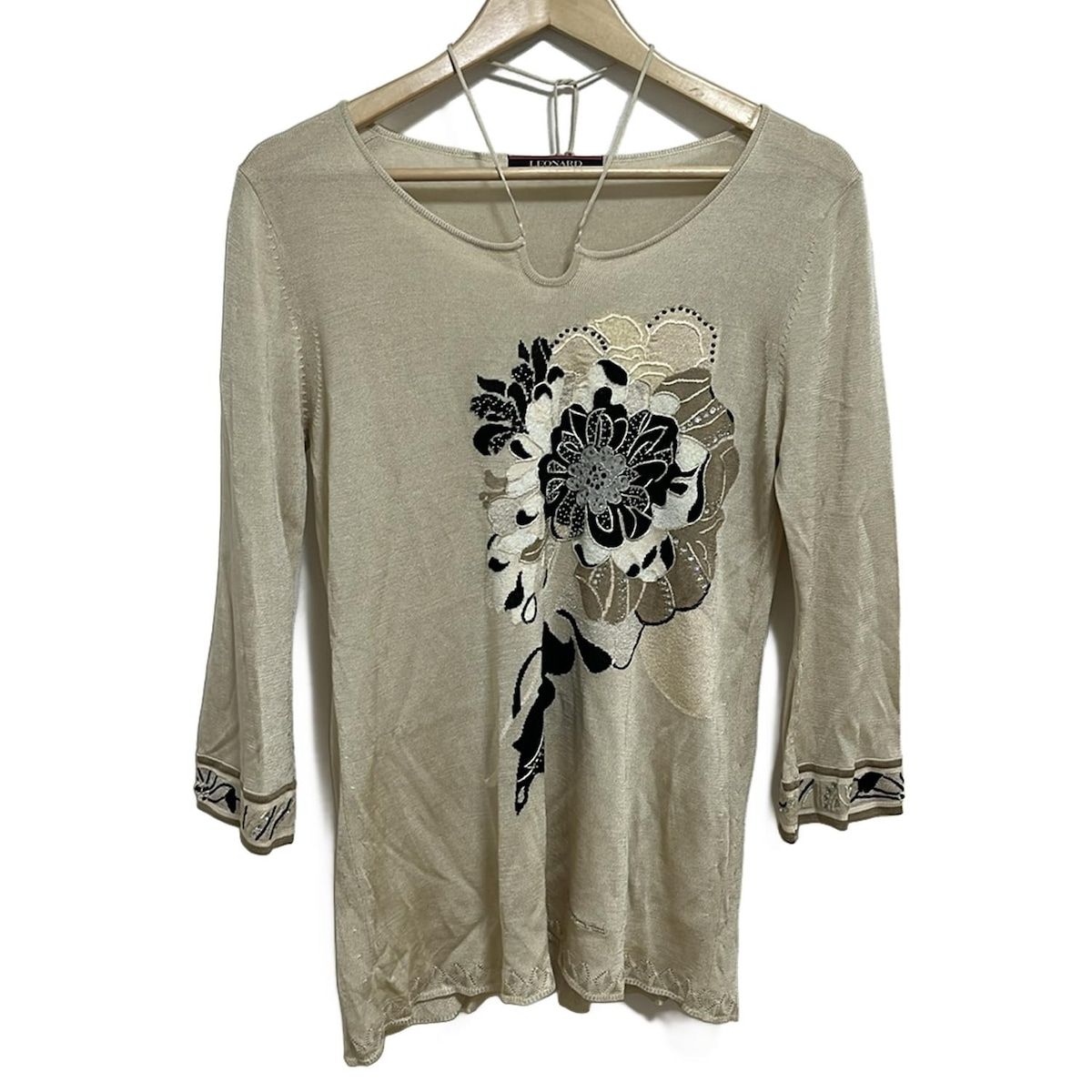 LEONARD(レオナール) 長袖カットソー サイズL レディース - ベージュ