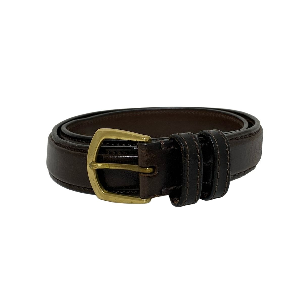 SOMES ソメス ベルト 34 86 - ダークブラウン レザー