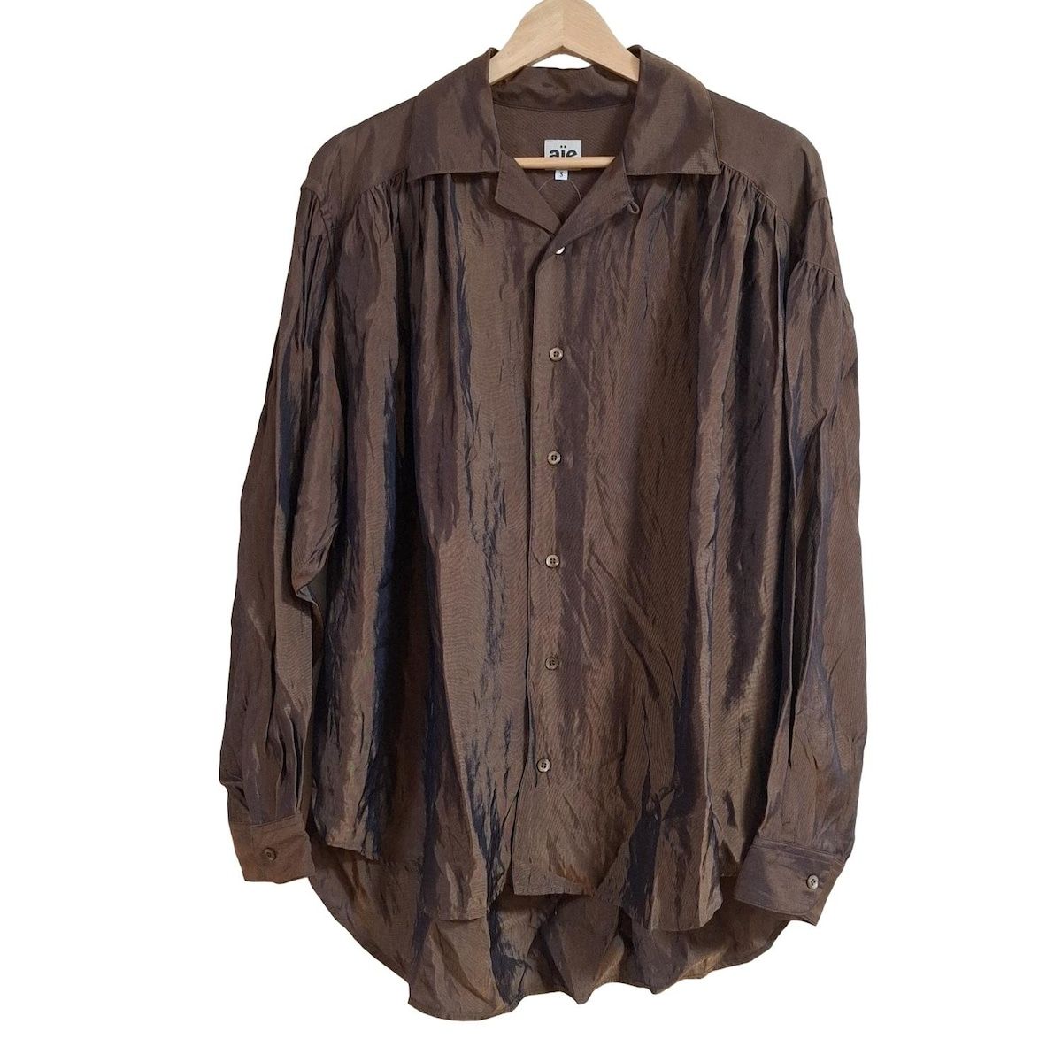 AiE エーアイイー 長袖シャツ サイズS メンズ ブラウン