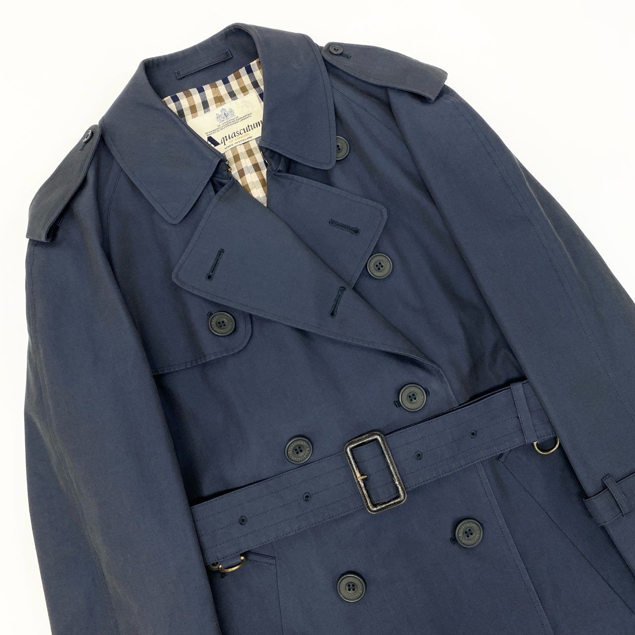 51Ⅼ2 Aquascutum OF LONDON アクアスキュータム 英国製 トレンチ