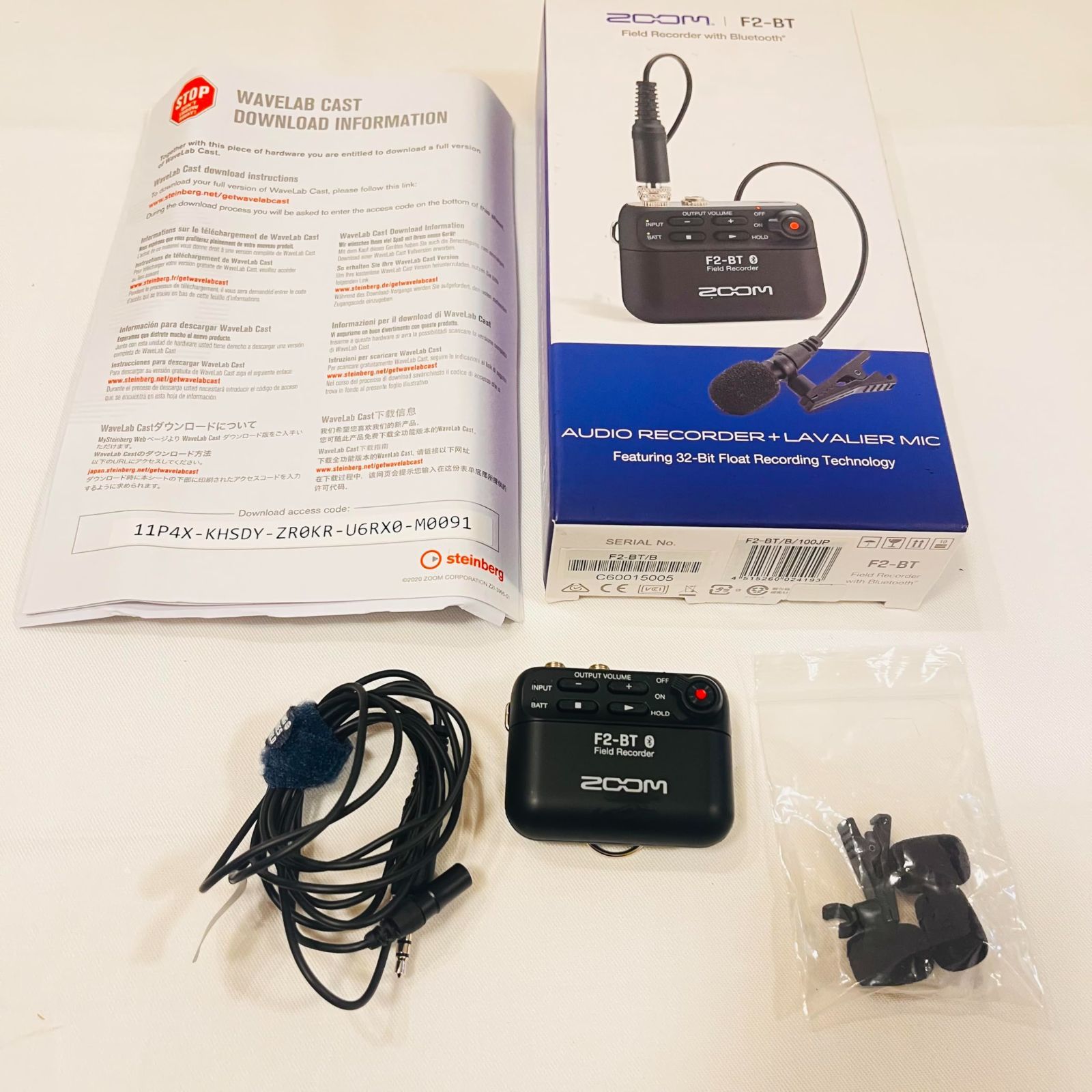 ZOOM ズーム F 2 BT B 超小型 フィールドレコーダー No 2787