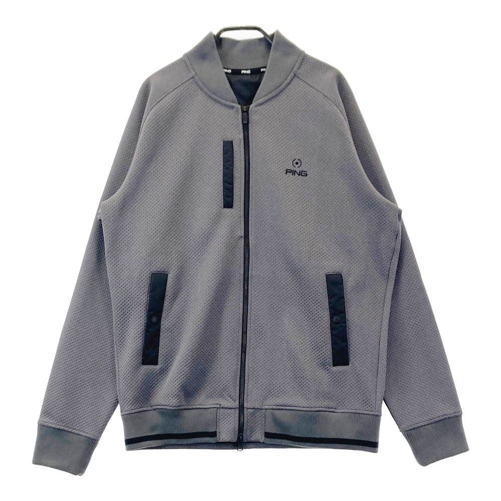 サイズ LL PING ピン ジップジャケット ドットジャガード グレー系 ゴルフウェア メンズ ストスト
