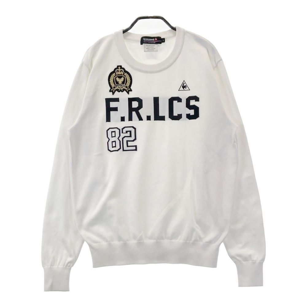 サイズ：L LE COQ GOLF ルコックゴルフ ニットセーター ワッペン