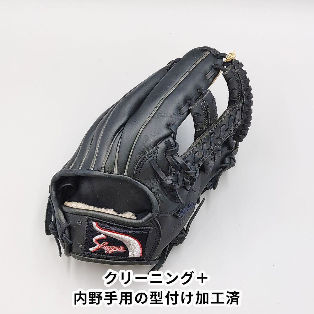 クリーニング済み 】 スラッガー 軟式グローブ / 内野手用 型付け済み