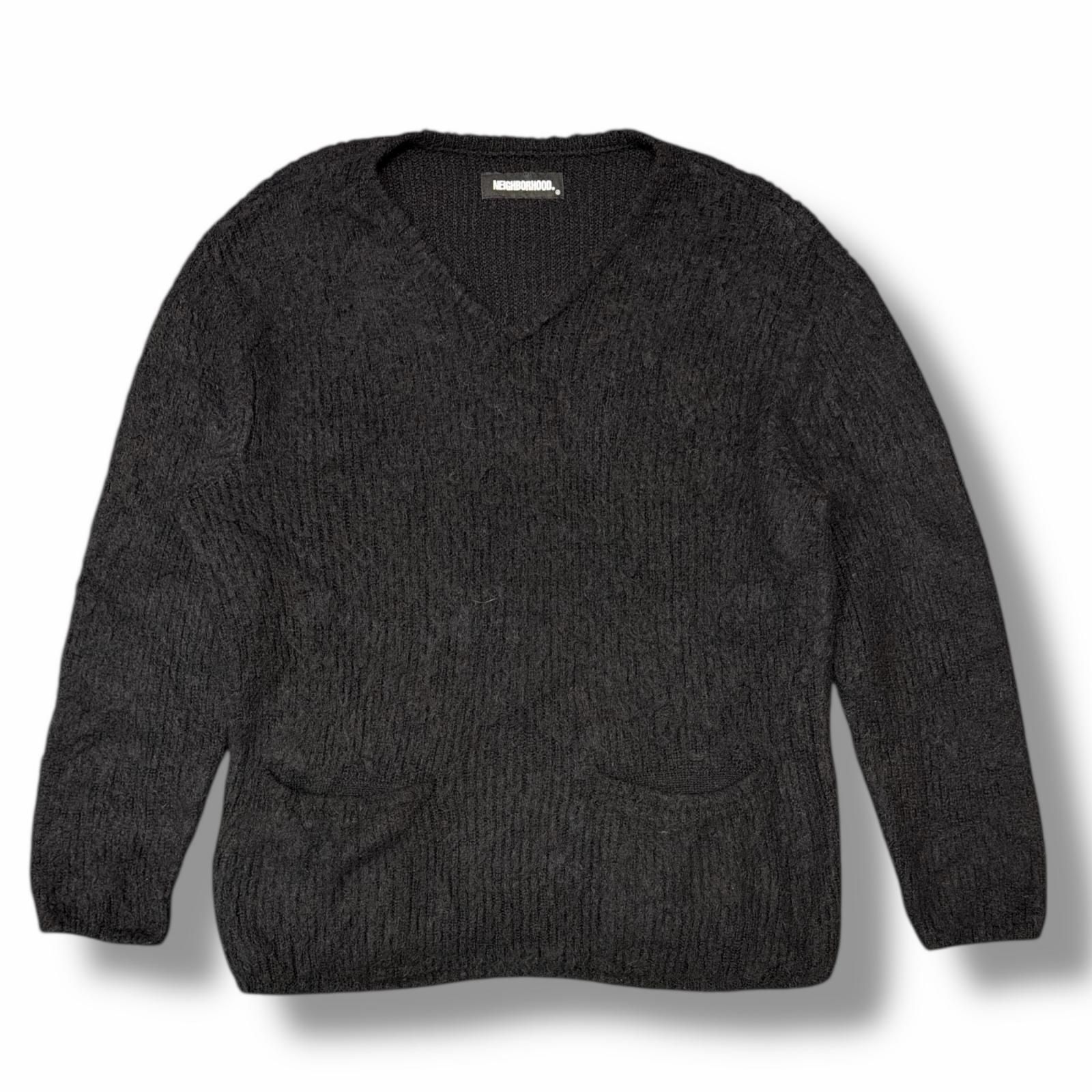 NEIGHBORHOOD 20AW MOHAIR NA-KIN モヘアVネックニット セーター