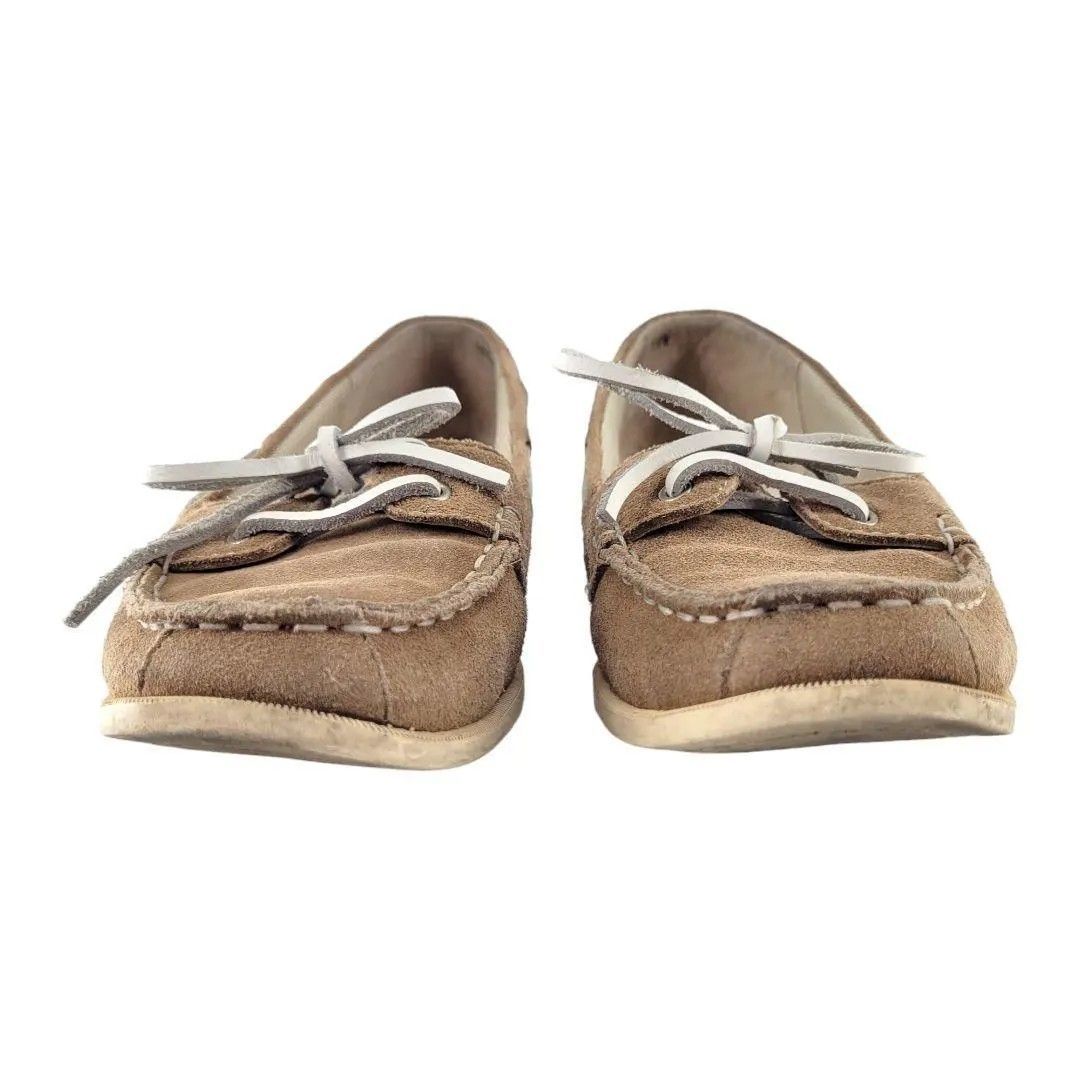 銀座カネマツ アクアベル モカシンシューズ ベージュ ブラウン 防水 撥