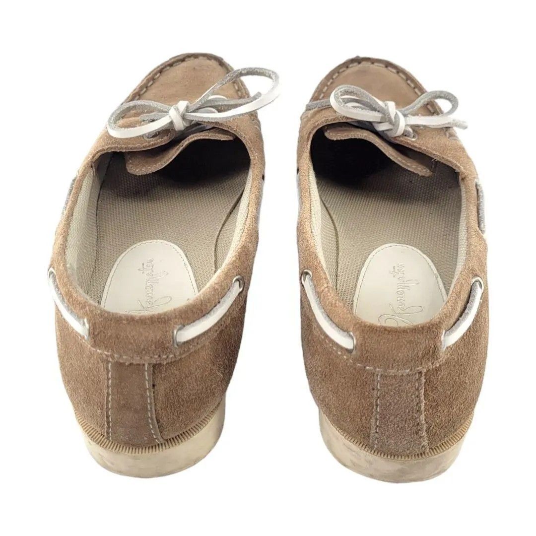 銀座カネマツ アクアベル モカシンシューズ ベージュ ブラウン 防水 撥