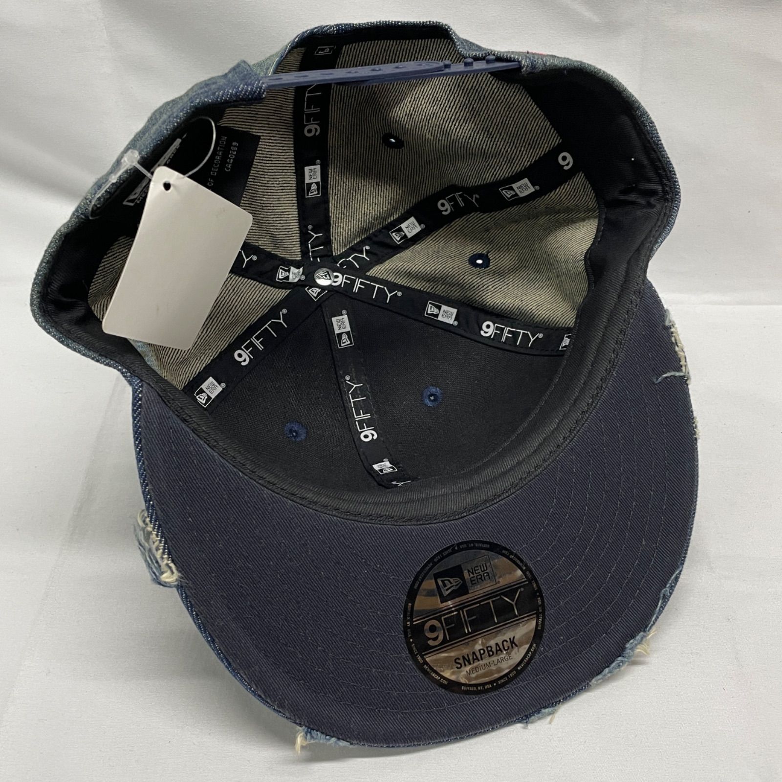 ◇ NEWERA 中日ドラゴンズ デニムキャップ ダメージ加工 サイズ：M/L 