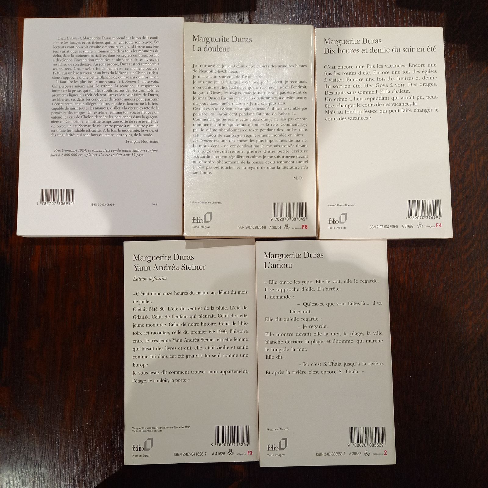 古書 フランス語 洋書 マルグリット デュラス ５冊セット