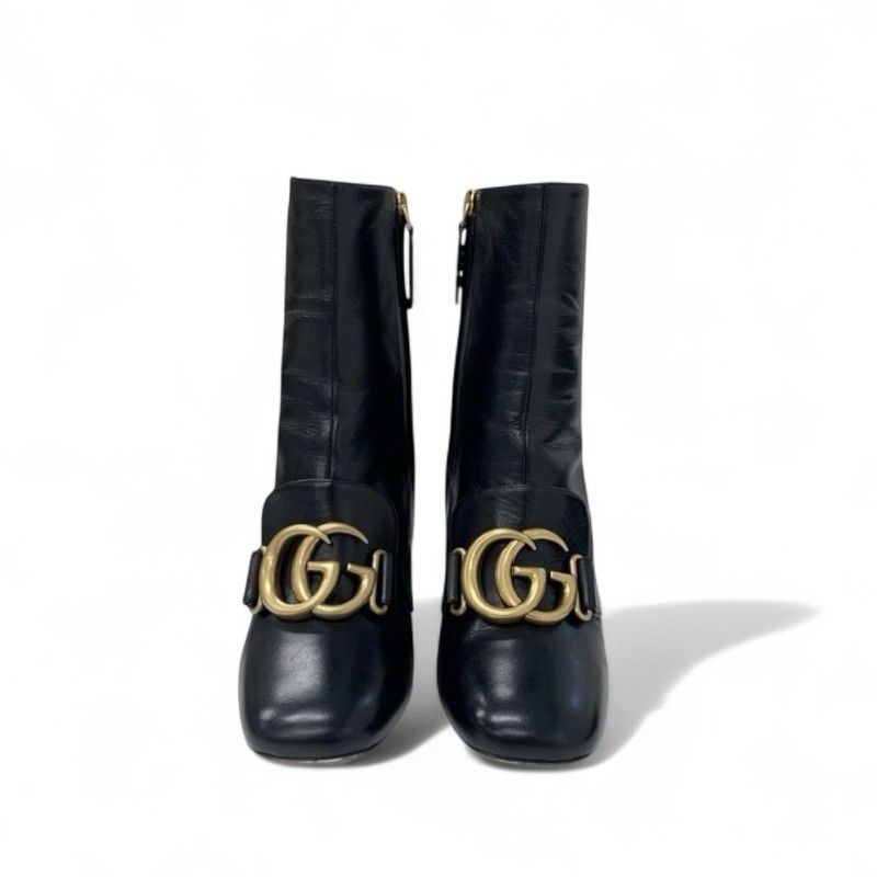 グッチ GUCCI ブーツ ショートブーツ 靴 シューズ レザー ブラック