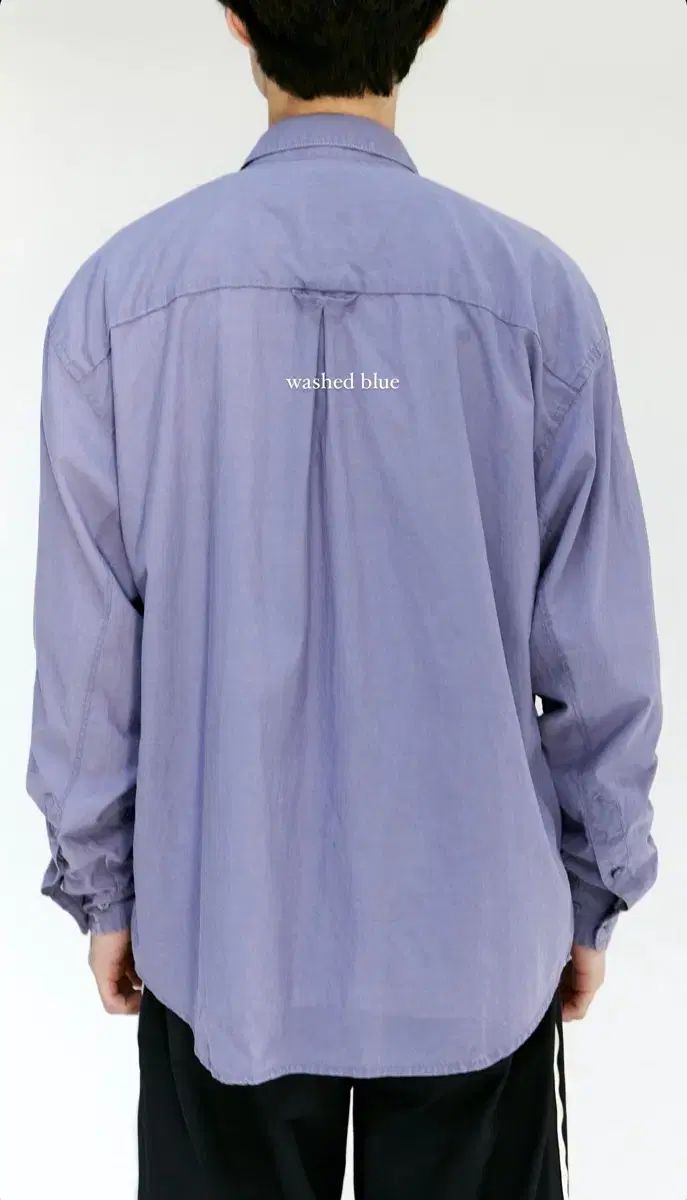 2 POLYTERU テンコ シャツ ウォッシュド ブルー