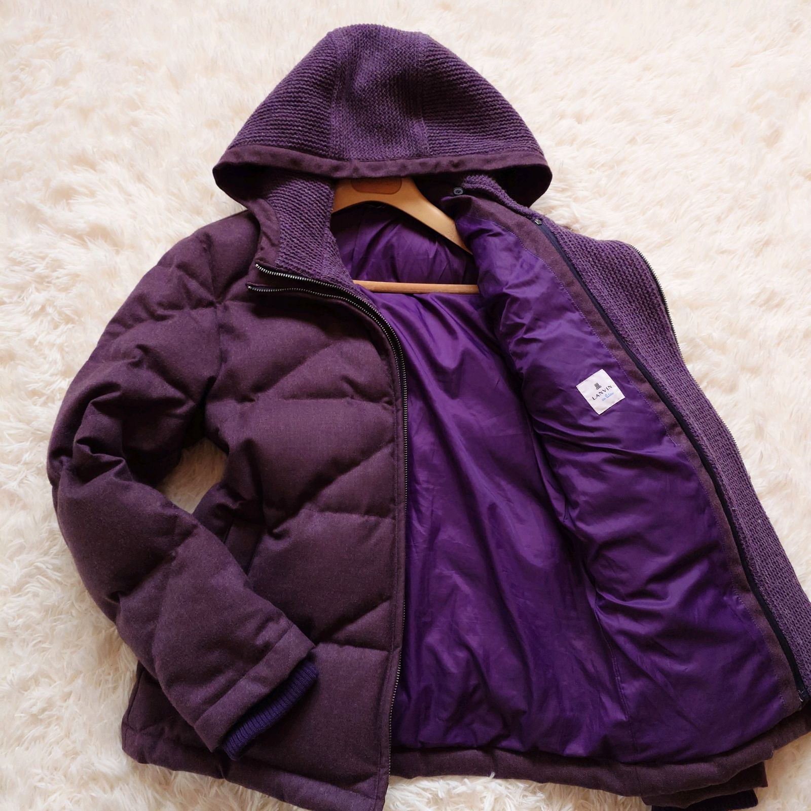 LANVIN SPORT ダウンジャケット フード付き 40 紫 LANVIN SPORT ダウンジャケット フード付き 40 紫 コメ兵｜LANVIN