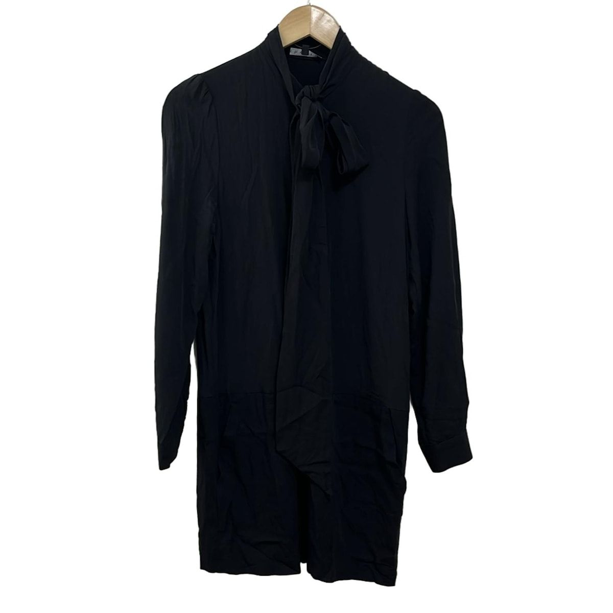 theory(セオリー) ワンピース サイズ2 S レディース - 黒 ボウタイ