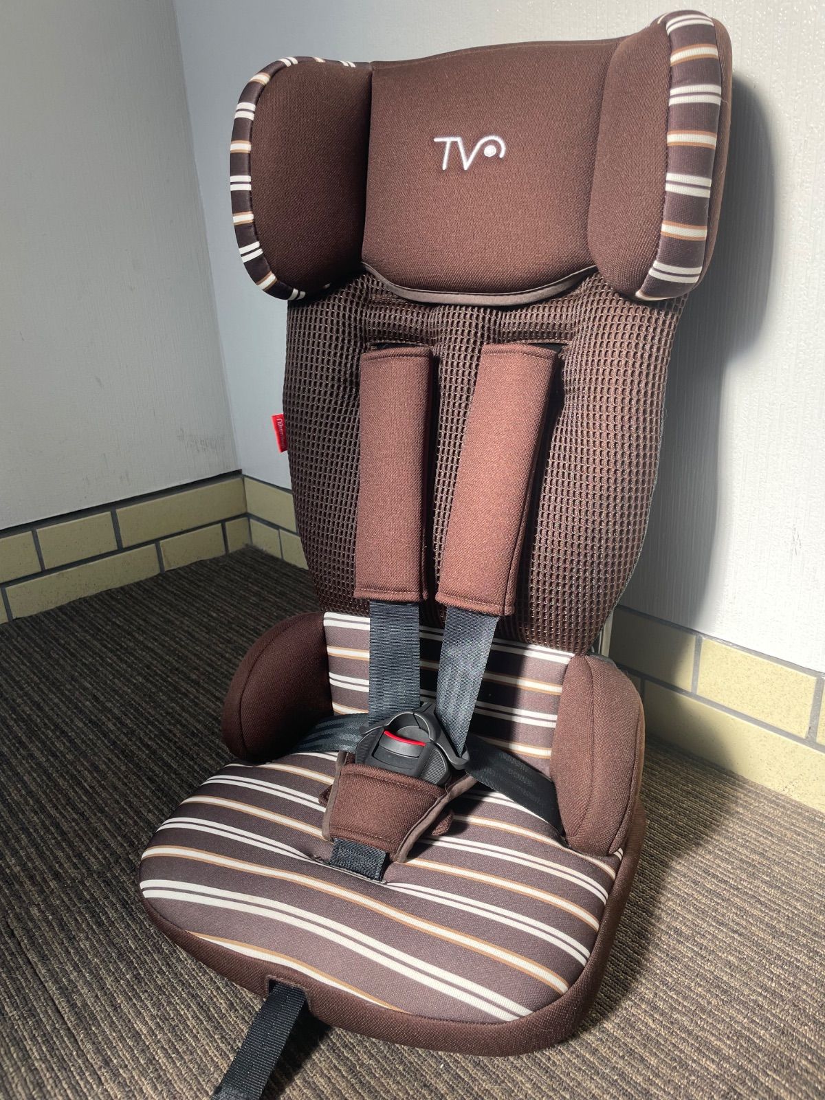 美品 日本育児 トラベルベストEC＋ ジュニアシート ブラウン　e1223-E 美品❗️ 日本育児 トラベルベストECプラス ブラウン ジュニアシート