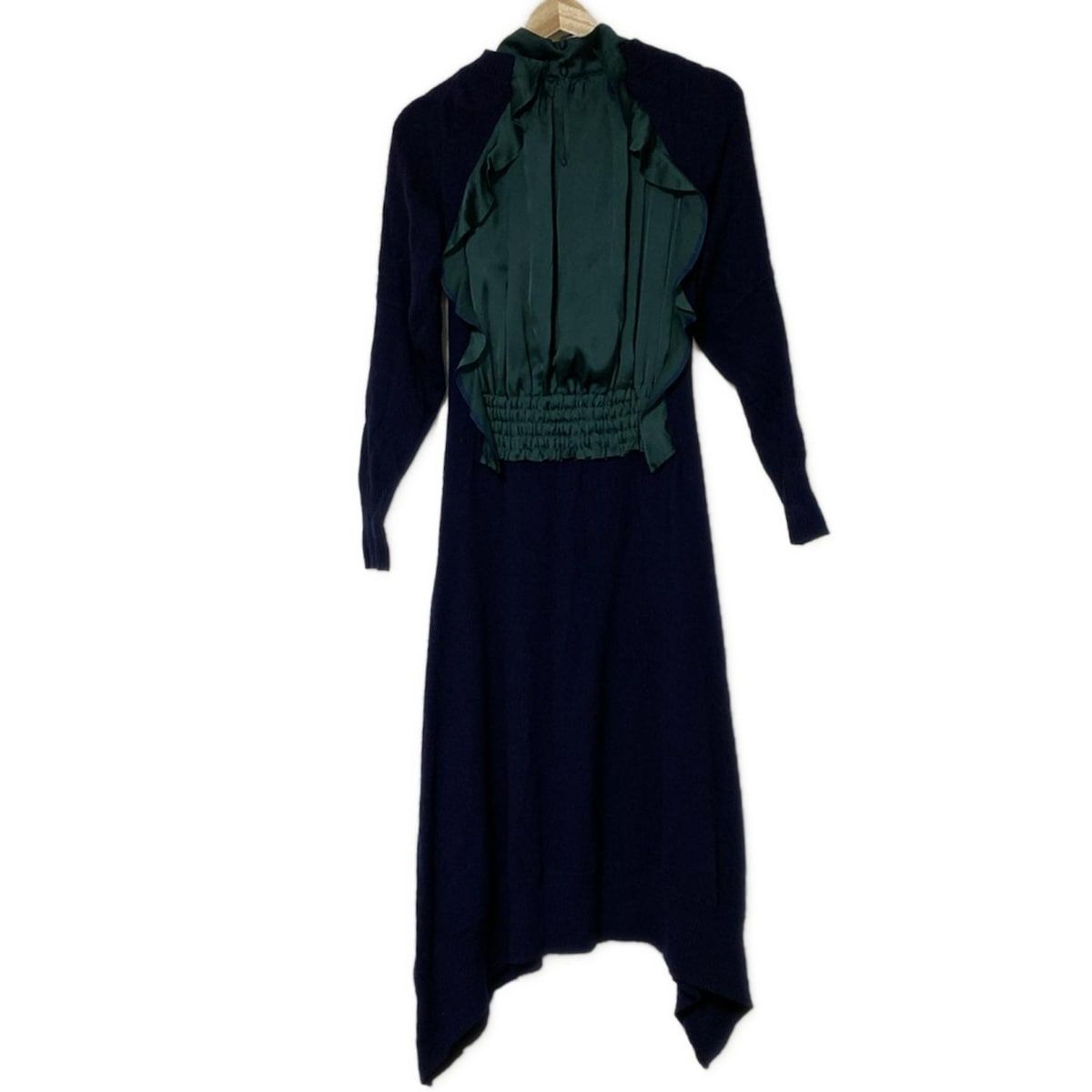 Sacai(サカイ) ワンピース サイズ1 S レディース - 19-04617 ネイビー