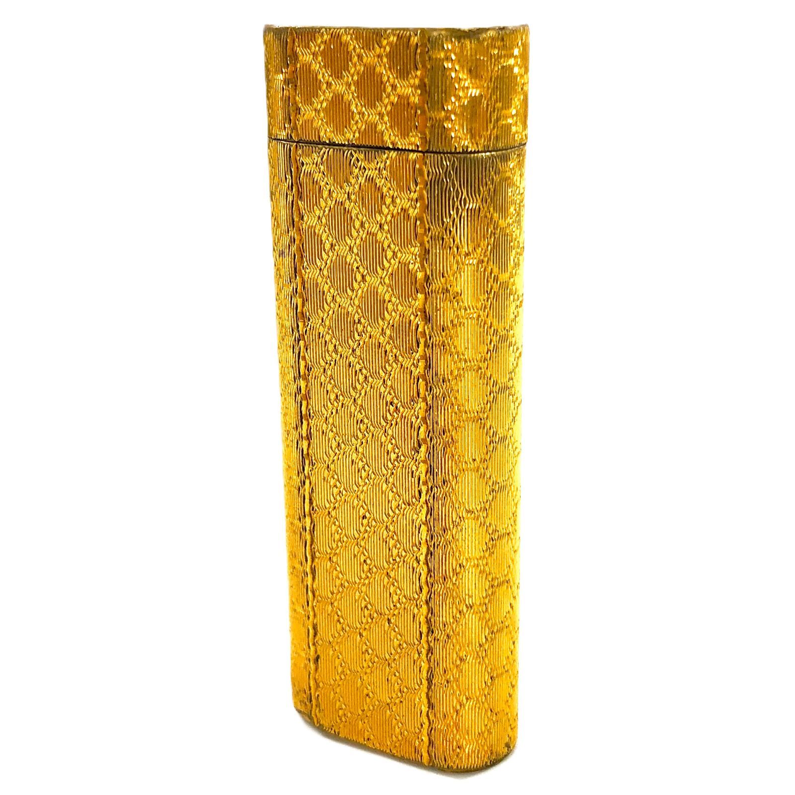 Cartier ゴールド ライター 専用ケース付き Cartier カルティエ ガスライター GP ゴールド オーバル 箱付き【PF